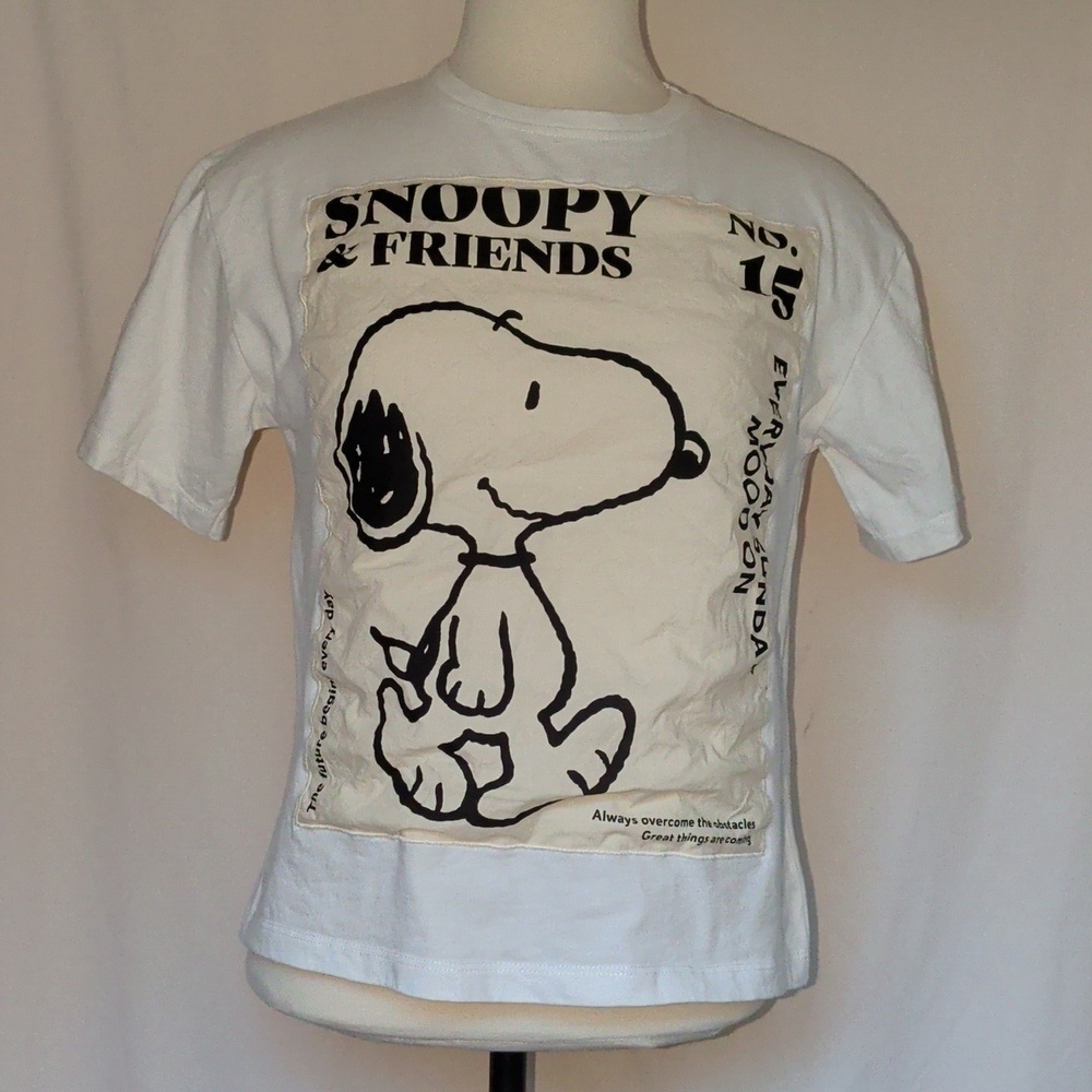 Zara Snoopy & Friends White T-Shirt